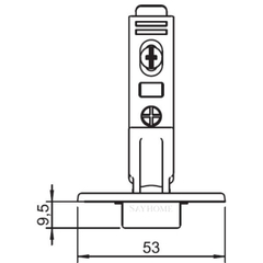 Bản lề lọt lòng Metalla SM 95º Mini Hafele 311.04.442 - Hàng chính hãng HAFELE