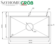 Chậu rửa bát 1 hố GROB DECOR-8852/7850 tại thành phố Hồ Chí Minh
