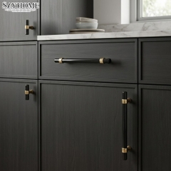 Tay nắm đũa tân cổ điển Vintage màu vàng đen SH1362