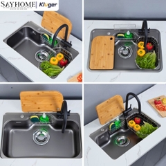 Chậu rửa chén bát 1 hố Nhật Kluger KT8050FB Basic tại thành phố Hồ Chí Minh