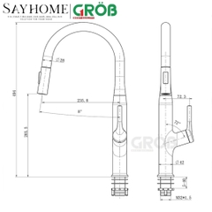 Vòi thân trònGROB  GF304-01 tại thành phố Hồ Chí Minh