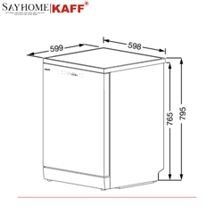 Máy rửa chén KAFF KF - SBL77805B17 GRC tại thành phố Hồ Chí Minh