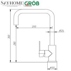 Vòi rửa bát GROB GF-304SR1/304SR1HM tại thành phố Hồ Chí Minh