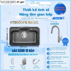 Chậu rửa chén bát 1 hố Nhật Kluger KT8050FB Basic tại thành phố Hồ Chí Minh