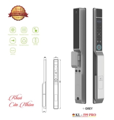 Khóa cửa KASSLER KL-599 PRO GREY nhôm - Hàng chính hãng