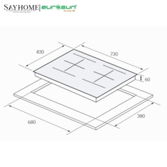 Bếp từ đôi EUROSUN EU-T715Pro / EU-T715XPro  - Hàng chính hãng