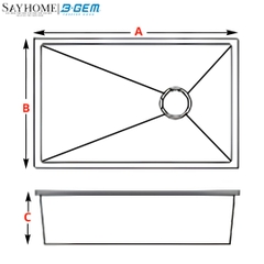 Chậu rửa chén bát 1 hố inox 304 B-GEM BG - 7840AT 78cm tại thành phố Hồ Chí Minh