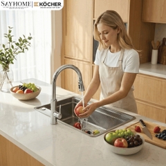Chậu rửa chén bát 1 hố inox 304 KOCHER TERA S7548 75cm - Chính hãng