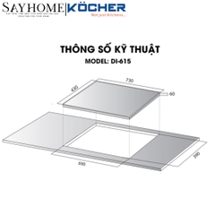 Bếp từ đôi Kocher DI 615 tại thành phố Hồ Chí Minh