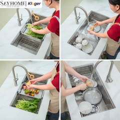 Chậu rửa chén bát 1 hố Nhật Kluger KY8045ST Plus - Hàng chính hãng