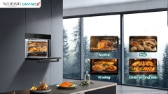 Lò nướng tích hợp lò vi sóng, lò hấp và nối chiên không dầu GrandX GX50MOS7 tại thành phố Hồ Chí Minh