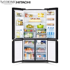 Tủ lạnh 4 cánh màu đen Hitachi R-WB640PGV1-GCK 569 Lít - Hàng chính hãng