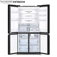 Tủ lạnh 4 cánh màu đen Hitachi R-WB640VGV0-GMG 569 Lít - Hàng chính hãng