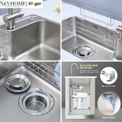 Chậu rửa chén bát 1 hố Nhật Kluger KH8050FS Basic/Plus - Hàng chính hãng