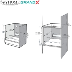 Lò nướng GrandX GX75V8 âm tủ, dung tích 75 lít - Bảo hành chính hãng 2 năm