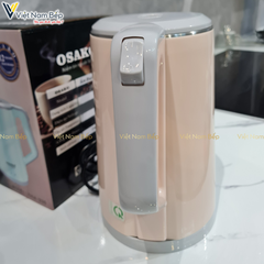 Ấm siêu tốc Osako OSA-230 2 lớp dung tích 2L, lòng ấm inox 304 nguyên khối không hoen rỉ, vỏ nhựa chống bỏng - Hàng chính hãng