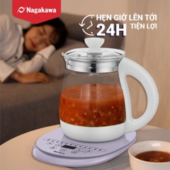 Ấm siêu tốc Nagakawa NAG0316 đa năng - Tích hợp 12 chức năng-Điều khiển cảm ứng - Bảo hành 12 tháng.
