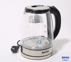 Ấm siêu tốc Matika MTK-35 thủy tinh (1,8L) - Hàng chính hãng