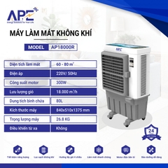 Quạt điều hòa hơi nước APE AP18000R 80L Phím cảm ứng - Chính hãng