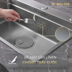 Chậu rửa chén 1 hố Inox 304 MALLOCA LINEN MS7750SS