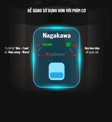 NỒI CƠM ĐIỆN NAGAKAWA NAG0133 1,8 lít - Hàng chính hãng