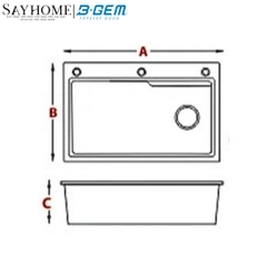Chậu rửa chén bát B-GEM BG-7546HQ, BG-7846HQ - Hàng chính hãng B-GEM