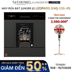 Máy rửa bát JUNGER JG Leopard DWJ-136-VG 12-13 bộ đồ ăn Châu Âu - Hàng chính hãng