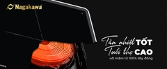Bếp đôi điện từ Nagakawa NK2C26MB UltraSlim - Made in Malaysia - Bảo hành 5 năm
