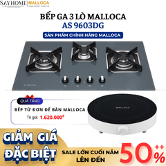 Bếp Ga MALLOCA AS 9603DG 3 vùng nấu - Hàng chính hãng
