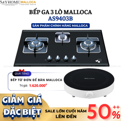 Bếp Ga MALLOCA AS 9403B 3 vùng nấu - Hàng chính hãng