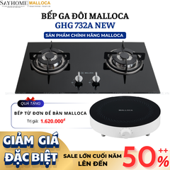Bếp Ga đôi MALLOCA GHG 732A NEW   - Hàng chính hãng