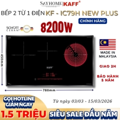 Bếp điện từ KAFF KF-IC79H NEW PLUS 3 vùng nấu - Bảo hành chính hãng 5 năm