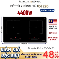 Bếp từ đôi Kocher DI-220 -  Bảo hành 3 năm