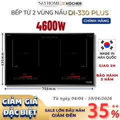 Bếp từ đôi Kocher DI 330 Plus -  Bảo hành 3 năm