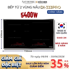 Bếp từ đôi Kocher DI-333Pro -  Bảo hành 3 năm