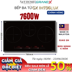 Bếp từ GRANDX GX IH736Lux Series 7 3 vùng nấu - Bảo hành chính hãng 4 năm