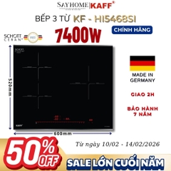Bếp điện từ KAFF KF-HI5468SI 3 vùng nấu - Bảo hành chính hãng 7 năm