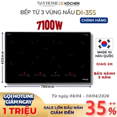 Bếp từ đôi Kocher DI-355 -  Bảo hành 3 năm