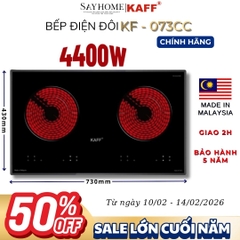 Bếp hồng ngoại đôi KAFF KF-073CC - Bảo hành chính hãng 5 năm