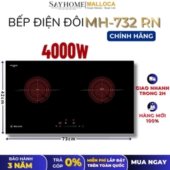 Bếp điện đôi Malloca MH-732 RN - Hàng chính hãng
