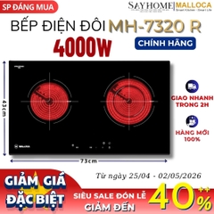 Bếp điện đôi MALLOCA MH-7320 R - Hàng chính hãng