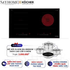 Bếp điện từ 2 vùng nấu Kocher EI-221 - BH 3 năm