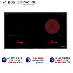 Bếp điện từ 2 vùng nấu Kocher EI-330E -  BH 3 năm