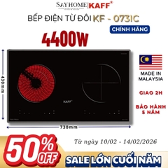 Bếp điện từ đôi kết hợp KAFF KF-073IC - Bảo hành chính hãng 5 năm