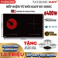 Bếp từ kết hợp hồng ngoại đôi KAFF KF-308IC - Bảo hành chính hãng 5 năm tại nhà