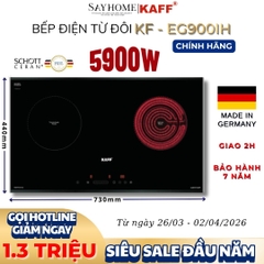 Bếp điện từ đôi KAFF KF-EG900IH - Bảo hành chính hãng 7 năm