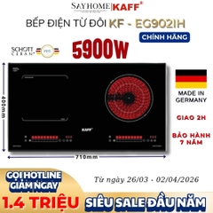 Bếp điện từ đôi KAFF KF-EG902IH - Bảo hành chính hãng 7 năm