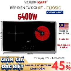 Bếp điện từ đôi KAFF KF-FL105IC - Bảo hành chính hãng 5 năm