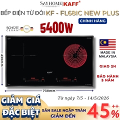 Bếp điện từ đôi KAFF KF-FL68IC NEW PLUS - Bảo hành chính hãng 5 năm