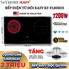 Bếp từ kết hợp hồng ngoại KAFF KF-FL808IH - Bảo hành chính hãng 5 năm tại nhà